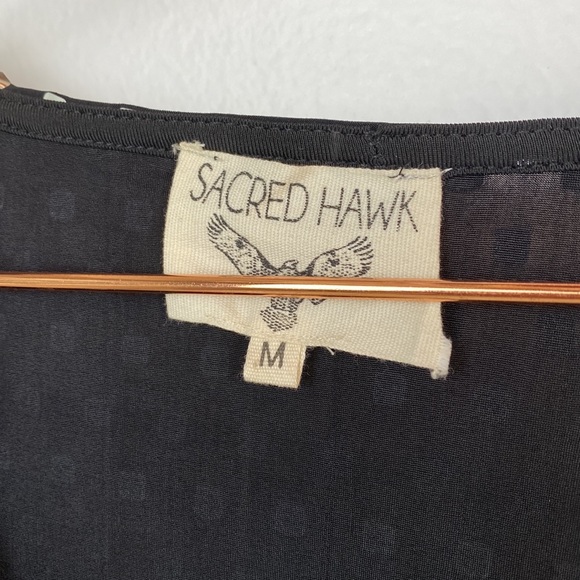 Sacred Hawk Silver Sequin Wrap Bodysuit - Picture 6 of 8